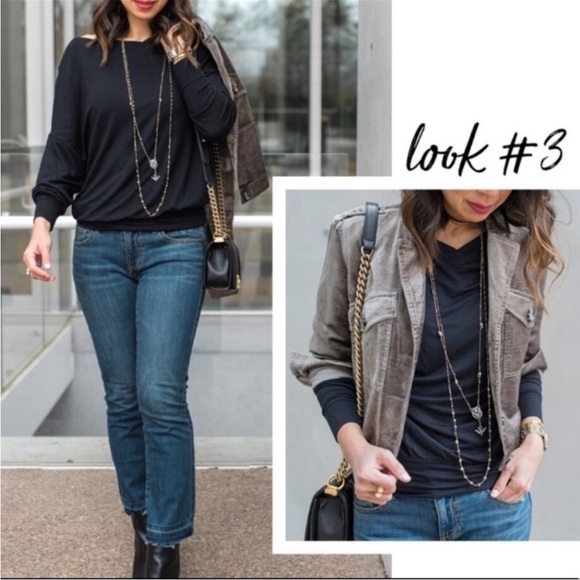 CAbi 5322 Beals Asymmetrical Sweatshirt Top XL - Picture 2 of 4